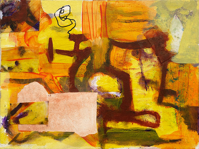 stared as an experiment to stick painted plastic packaging onto painting on paper, then stick paper to 3mm mdf board